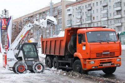 Вывоз и уборка снега, аренда экскаватора-погрузчика