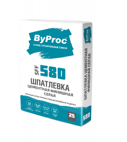Шпатлевка цементная финишная серая ByProc SFF-580