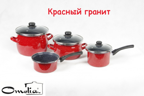 Кастрюля стальная эмалированная серии Гранит