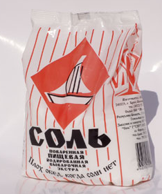 Соль, фасованная в полимерные пакеты повышенной прочности