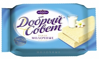 ВАФЛИ "ДОБРЫЙ СОВЕТ"МОЛОЧНЫЕ НА ФРУКТОЗЕ