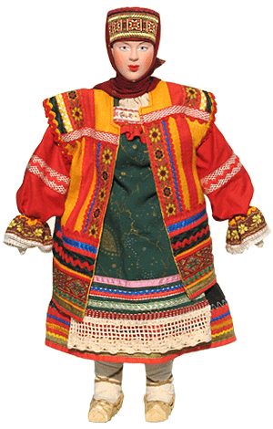 Рязанская губерния, Михайловский уезд, женский костюм, XIX в.